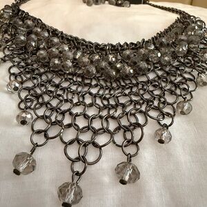 Elegant Silver Statement Necklace